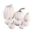 thumbnail image 2 of yuksok 8 Pcs Différentes Tailles Citrouilles de Récolte Artificielles Empilables Décorations d'Halloween Blanc, 2 of 9