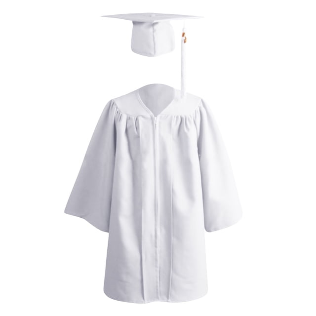 MeetoTime Girls Boys Long Sleeved Graduation Performance Suit Loose Solid Color Round-Neck Blouses Sets 3-9 Years