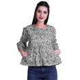 thumbnail image 1 of Moomaya Hauts Boho Coton Décontractés Amples Blouses Haut d'Été Col Rond T-Shirt, 1 of 4