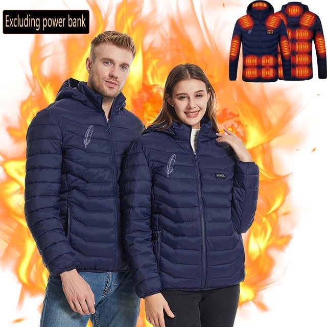 EGNMCR Womens Plaid Shacket Jacket USB Intelligent Constant Temperature Heated Windproof Plus Size Coat For Men And Women Winter 4 Heated Jacket Coat Women Coat
