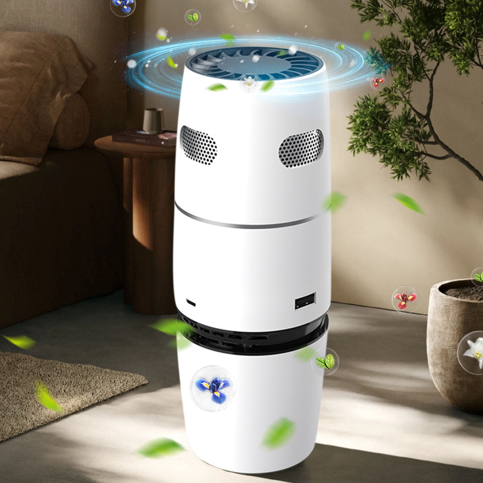 PEONAVET Air Purifier Air Purifier Purifier Small Home Office Bedroom Car Odor Filter Charging Model