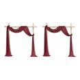 thumbnail image 4 of Decodeary Wedding Arch Drapes Memorable Setting For Big Day Not Easy To Wrinkle Easy Care Winered 2Set, 4 of 6