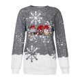 thumbnail image 4 of EGNMCR Chandail de Noël pour Femmes, Hiver, Col Rond, Imprimé de Noël, Manches Longues, Hauts Imprimés, Blouse Régulière, 4 of 5