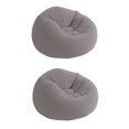 thumbnail image 1 of Intex Fauteuil Lounge Gonflable en Velours Côtelé Sans Haricots, Gris (Lot de 2), 1 of 8