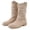 Beige-A, variant on 2025 Winter High Heel Zipper Western Boots for Women Rustic Outwear Fashionable Classic Black Western Boots for Women Buckle Ankle Boots New Thick Heel Mesh Breathable Cool Boots