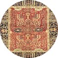 thumbnail image 1 of Ahgly Tapis Rond Abstrait Marron Rouge pour Intérieur, 6 Pieds Rond, 1 of 6