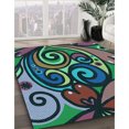thumbnail image 3 of Ahgly Company Tapis d'Intérieur Lavable en Machine Carré Vert Menthe, 3 Pieds Carré, 3 of 7