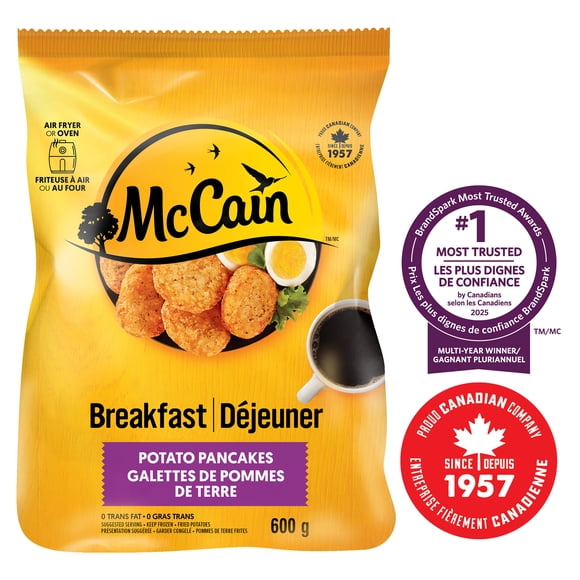 McCain® Potato Pancakes, Made in Canada from domestic and imported ingredients, 600g