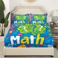 thumbnail image 2 of YST Math Equation Bed Sheets For Kids Twin Size Mathematics Formula Biology Bedding Set For Boys Girls Math Geometry Science Fitted Sheet Educational Theme Bed Cover, 2 of 4