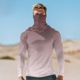 thumbnail image 1 of Handshe Summer Print Lightweight Skin Jacket, Breathable Sun Protection UPF 50+ UV Resistant with Face Cover Sleeves, Hiking Outdoor Sports Rash Guard Hooded Shirt,Plus Size, 1 of 5