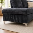 thumbnail image 4 of Cosmic Homes Scott Reversible Sectional Sofa Set with Storage Chaise, Drop-Down Tray & Ottoman Grey, 4 of 6
