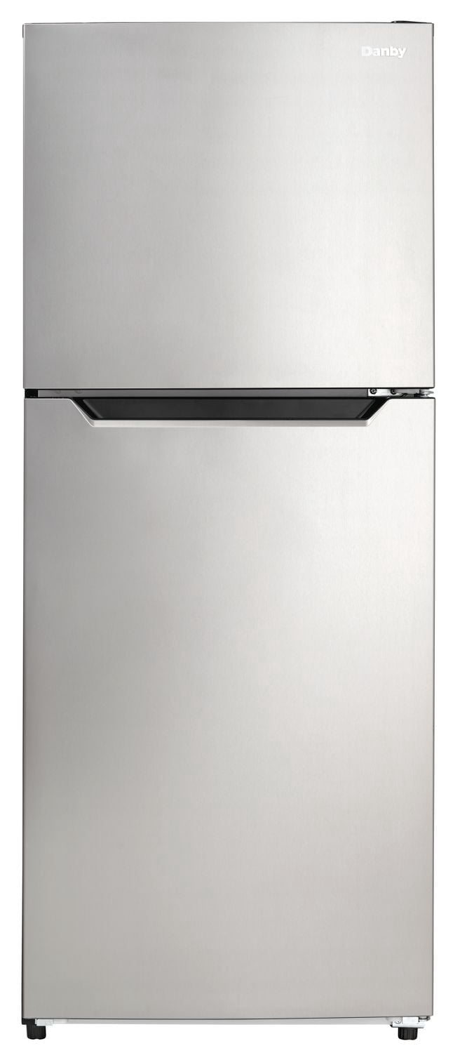 Danby DFF101B1BSLDB 10.0 cu. ft. Apartment Size Fridge Top Mount in Stainless Steel