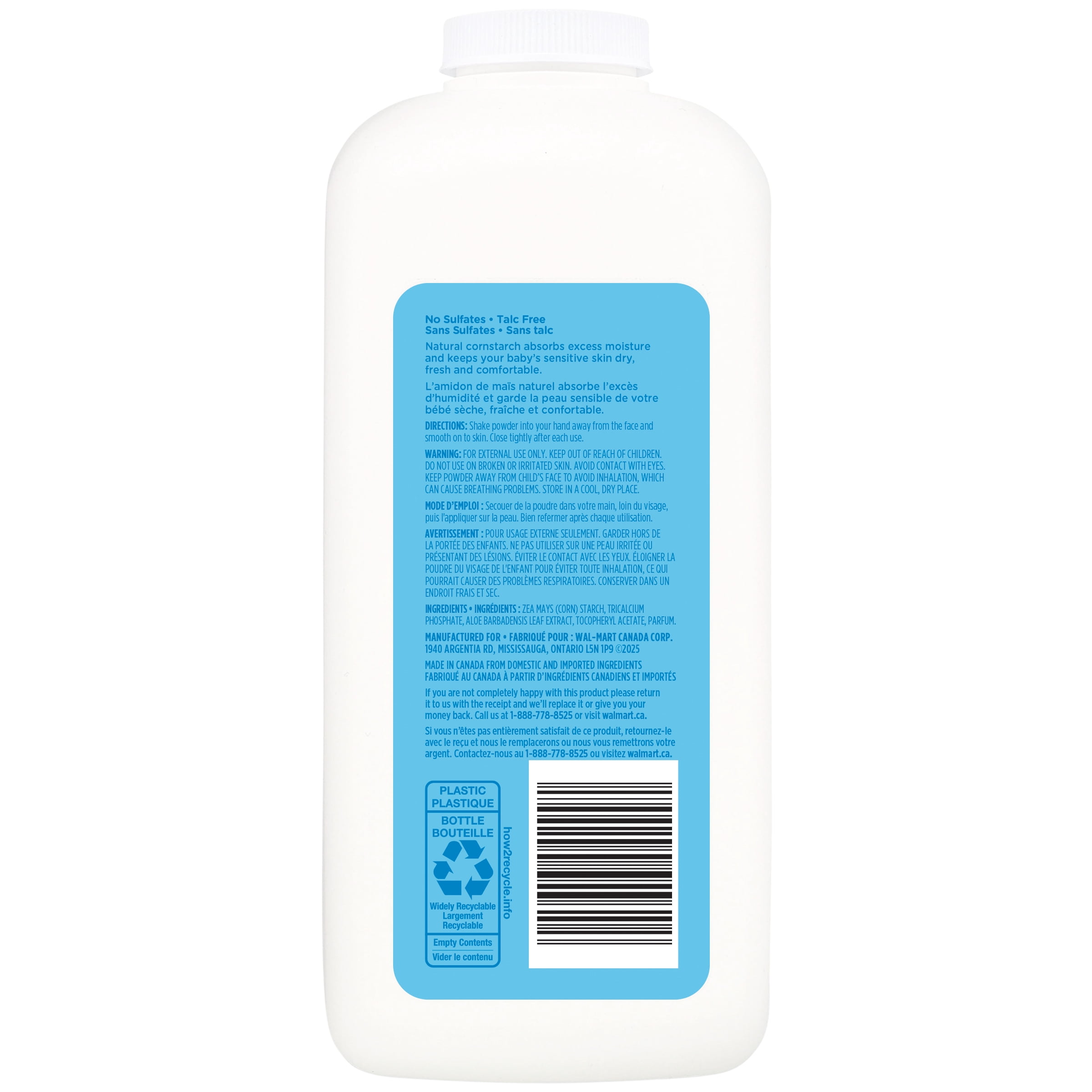 Parent's Choice Aloe Vera & Vitamin E Pure Cornstarch Baby Powder
