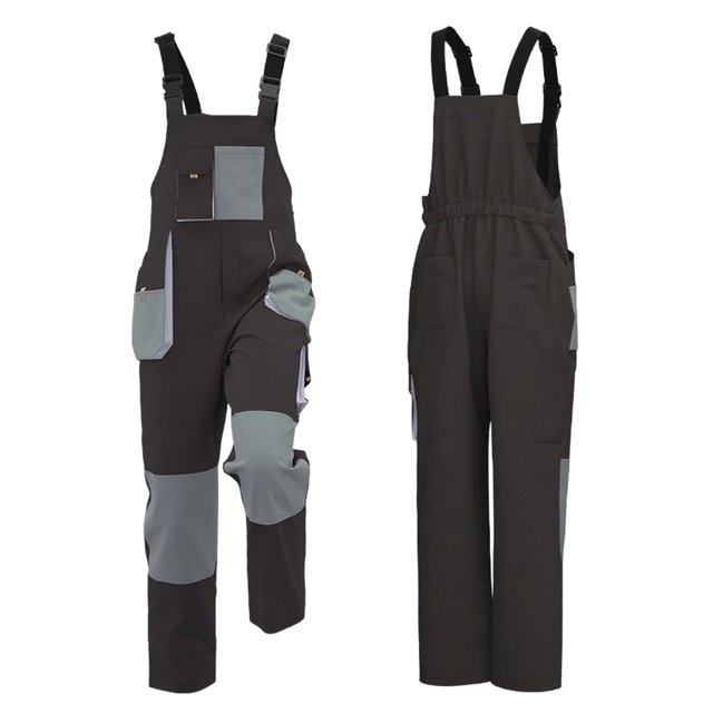 Lovzfmll Overalls for Men, Colorblock Durable Workwear Multi-Pocket Bib Overalls, Workwear Loose Fit Straight Leg Full Length Pants