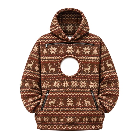 Christmas Children's Pet Pocket Hoodie Sweater for Boys Tops Leisure Holiday Party Home Outdoor Loose Hooded Top