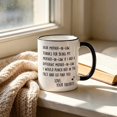 thumbnail image 1 of Funny Coffee Mug Humorous Quote Ceramic Cup with Black Rim and Handle, 11 oz Dishwasher Microwave Safe Drinking Cup, 1 of 6