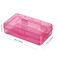 thumbnail image 2 of HHBEAUTY Plastic Pencil Box Large Capacity Pencil Boxes Clear Boxes with Snap-tight Lid Stackable Design and Stylish Office Supplies Storage Organizer Box, Clear, 2 of 4