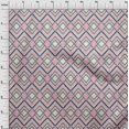 thumbnail image 3 of oneOone Georgette Viscose Fabric Diamond Geometric Print Fabric BTY 42 Inches Wide, 3 of 4