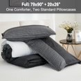 thumbnail image 2 of Litanika Full Size Comforter Sets Black White Grey - 3 Pieces Lightweight Bedding Set, All Season Down Alternative Comforter (1 C, 2 of 8