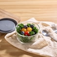 thumbnail image 2 of Mainstays Round Glass Food Storage Container with PE Lid 500ml, 2 of 7