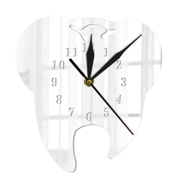 3D Acrylic Wall Clock With Unique Teeth Design For Living Room Kitchen