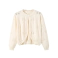 thumbnail image 1 of MeetoTime Kids Button Up Cardigan Solid Color Casual Long Sleeved Sweater Coat for Girls Children's Clothes, 1 of 5