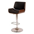 thumbnail image 2 of Bowery Hill Tabouret de Bar Pivotant Moderne de 33 Pouces en Similicuir Rembourré, Noir, 2 of 4