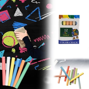 Cqxid Pen Under $5 12 Pieces Of Plaster Powder Ordinary Colored Chalk 12 Pieces Of Children's Drawing Board/teaching Chalkboard Chalk School