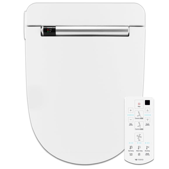 VOVO STYLEMENT Bidet Toilet Seat Heated Seat, Warm Dry and Water, LED Nightlight, Elongated