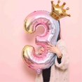 thumbnail image 3 of Birdeem Crown Number Foil Balloons Number Ballon Happy Birthday Party Decoration 32 Inch, 3 of 10
