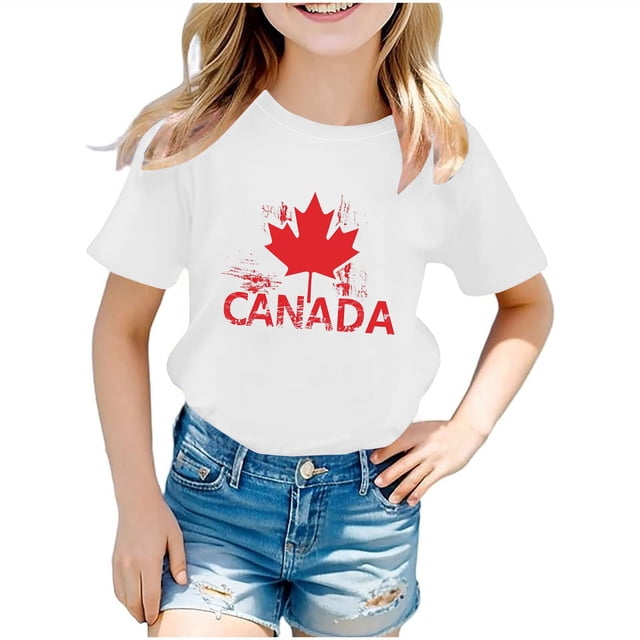 Birdeem Chemises pour Filles Chemises pour Enfants T-Shirt Graphique à Manches Courtes Col Rond Crop Top pour Filles et Garçons de 3 à 14 Ans T-Shirt Tee