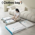 thumbnail image 4 of WHEANG Transparent Blue Vacuum Compression Bag Storage Bag Hand Rolled Vacuum Travel Down Jacket Cotton Quilt Moving Storage Bag (boxed With Hand Pump), 4 of 5
