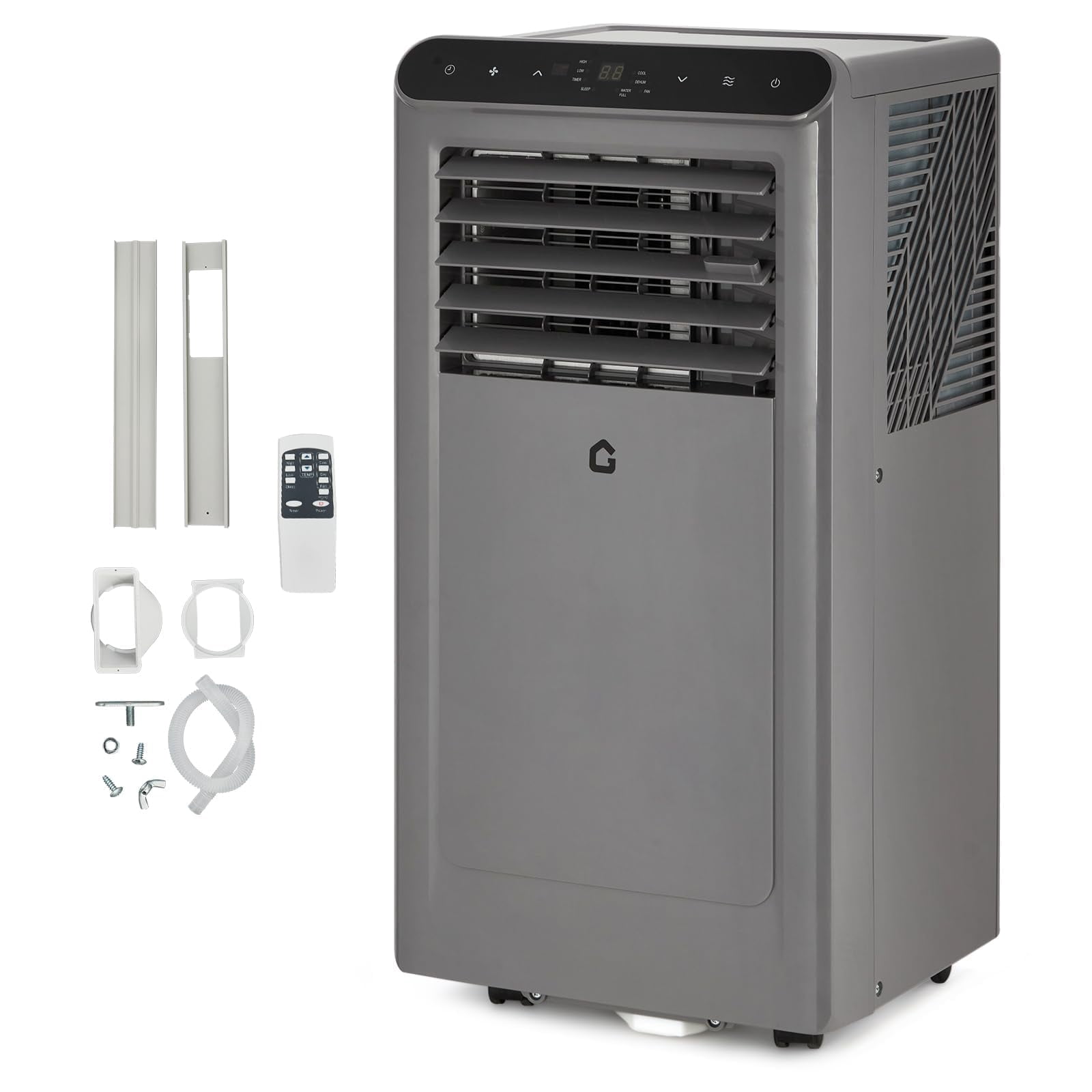 8000 BTUs Portable Air Conditioners, 3 in-1 Portable AC with Dehumidifier, Fan Mode, AC Unit for Room Up to 350 Sq. Ft., Remote Control, Sleep Mode, 24H Timer, Window Installation Kit