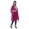thumbnail image 3 of Moomaya Womens Georgette Shrug Open Front Long Sheer Coverup w/ Tassels, 3 of 7