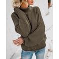 thumbnail image 4 of Womens Pulls à Col Roulé Pull à Manches Longues en Vrac Pull en Tricot Chunky, 4 of 7