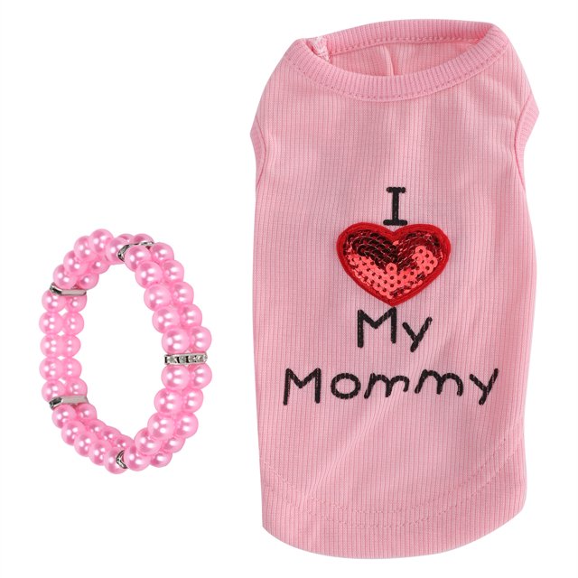 Dog Sweatshirt,Cute Pet Clothes Puppy Dog Vest Pet Clotheswith Necklace Time-Tested Durability