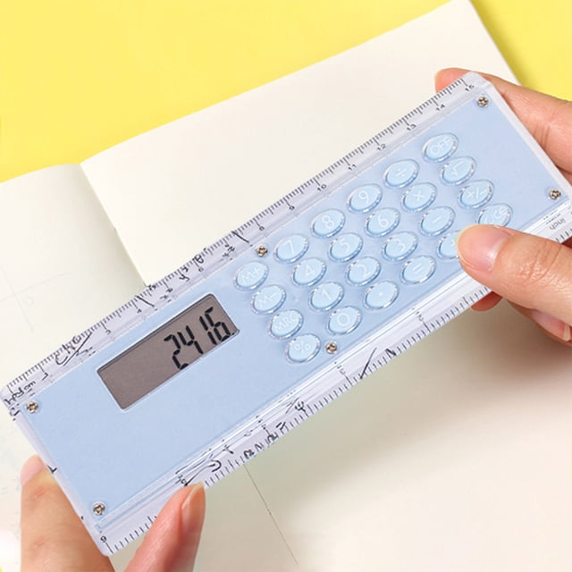 Chmadoxn Calculatrice Règle de 6 Pouces avec Opérations de Mathématiques de Base Outils de Mesure Règle Standard pour École Bureau Usage Domestique Règle en Plastique Calculatrice