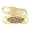 Gravure en Relief / Laser, variante sur MedicEngraved Bracelet d'Alerte Médicale Personnalisé en Acier Inoxydable Or Jaune - Maillon Trombone 4 mm