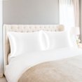 thumbnail image 2 of PiccoCasa Set of 2 Standard Satin Pillowcase Durable&Soft Enveloped White, 2 of 7