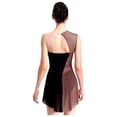 thumbnail image 2 of RUNQHUI Robe de Patinage Artistique Femmes Strass Scintillants Justaucorps de Danse Ballet pour Compétition Rose Poussiéreux m, 2 of 7