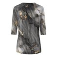 thumbnail image 5 of EQWLJWE Liquidation d'Économies d'Été! T-Shirts à Imprimé Graphique pour Femmes à Manches 3/4, T-Shirts d'Entraînement, Col Rond, T-Shirt Décontracté, Haut Gris G, 5 of 5