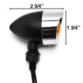thumbnail image 4 of Krator 2pc Black / Chrome Motorcycle Turn Signals Lights Compatible with Suzuki Savage LS 650, 4 of 6