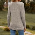 thumbnail image 4 of vdgthytj Sweaters for Women Long Sleeve Fall Fashion V Neck Knitted Tops Comfort Soft Basic Pullover Shirts, 4 of 4