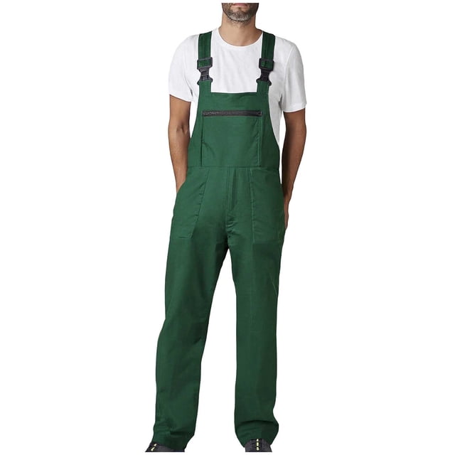 RXMEKW Overalls for Men Work,Multi-Pocket Work Overalls with Straps