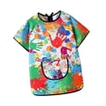thumbnail image 3 of Lipstore Kids Art Smock Children Artist Painting Apron for Art Class Drawing Handwork Green S, 3 of 8