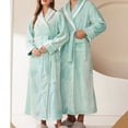 thumbnail image 4 of MeetoTime Women's Full Length Robe, Warm and Cozy Fleece Bathrobe, Unisex Man Woman Robe Loungewear, 4 of 7