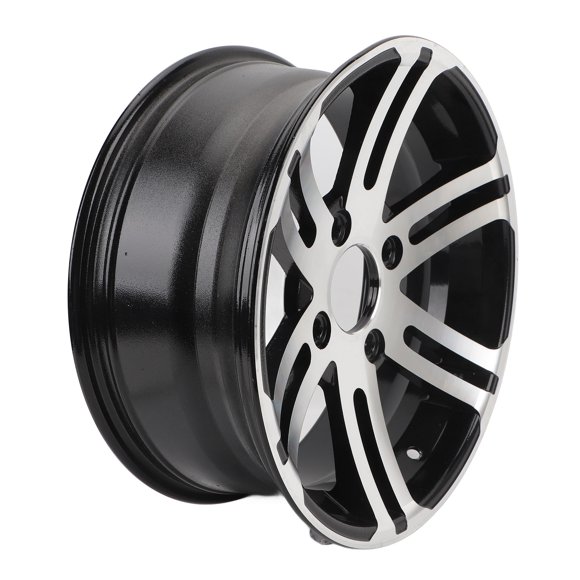 Moyeu de Roues de Remorque en Aluminium de 14 Po, Alliage d'Aluminium Haute Résistance Construction Solide Longue Durée de Vie pour VTT Go-Kart Golf Chariot, Jantes de Moyeu de Roues de VTT Mise à Niveau Conduite pour Roues Automobiles