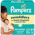 thumbnail image 1 of Pampers Swaddlers Diapers, Size P (up to 6 lbs), Absorbent, Keeps Baby Dry and Comfortable, Skin Safe Disposable Baby Diaper, 1 of 27