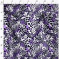 thumbnail image 3 of Soimoi Purple polyester Crepe Fabric Leopard Animal Skin Fabric Prints By Yard 42 Inch Wide, 3 of 6
