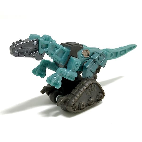 Dinosaur Truck Removable Dinosaur Toy Car designed for Dinotrux Mini Models, featuring a teal robotic dinosaur figure with movable parts, tank-like wheels, and toy vehicle functionality. Suitable for ages 4 and up, made with PP cotton filling and durable materials. Dimensions range from 10-25cm.